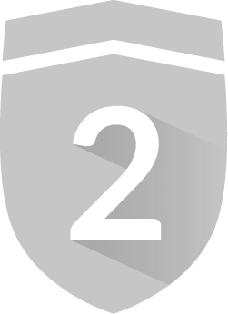 Shield icon with the number 2 – stands for up to 2 years of engine warranty.