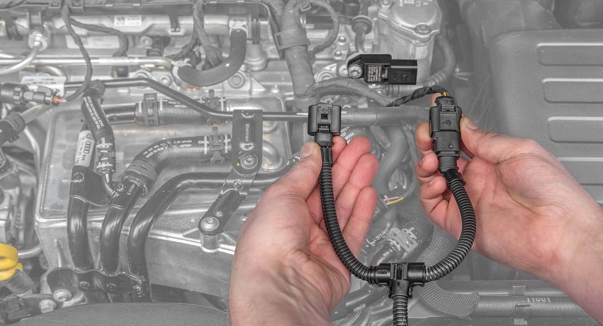 Connecting the wiring harness